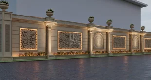 Boundary Wall Design From Stone Art By SKL