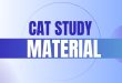 CAT Study Material