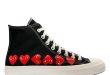 CDG CONVERSE MULTI HEARTS HIGH TOP BLACK