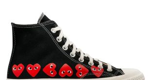 CDG CONVERSE MULTI HEARTS HIGH TOP BLACK