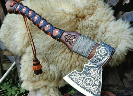 beautiful viking axe