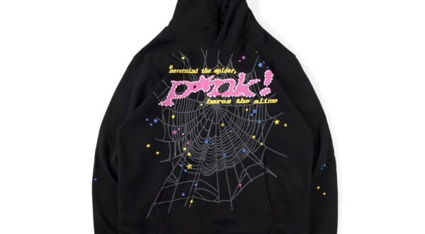 Pink! Black Sp5der Hoodie