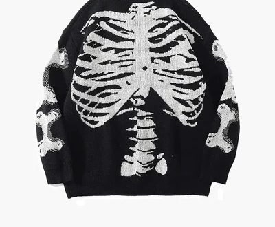 Y2K BONE PRINT SWEATER